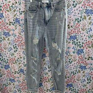 Judy Blue Light Blue Distressed Skinny Jeans